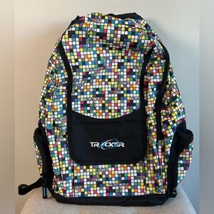 Tracker Backpack By Bentley Scrabble All Over Print School Bag Book Bag NWOT